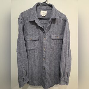 Field & Stream Gray Flannel Button Down Shirt XL | Outdoor Casual